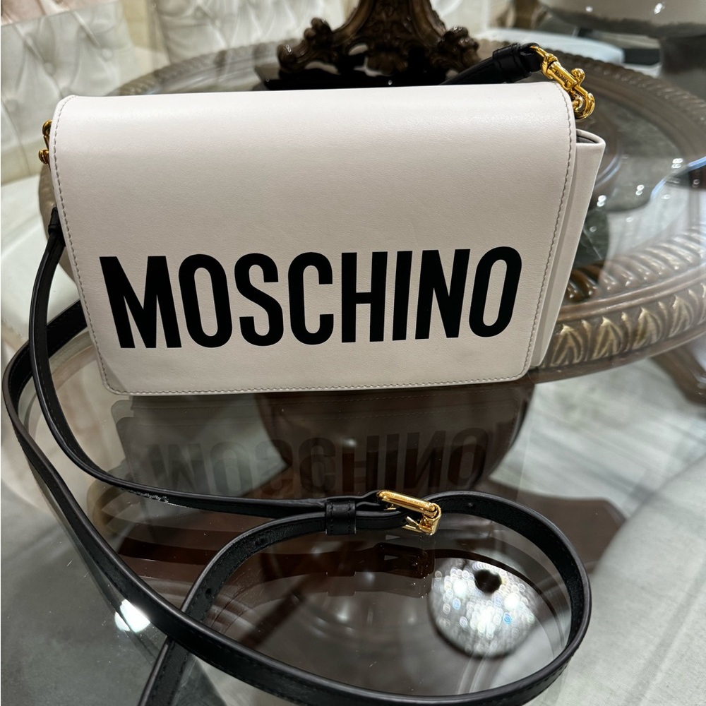 Moschino White Crossbody Bag